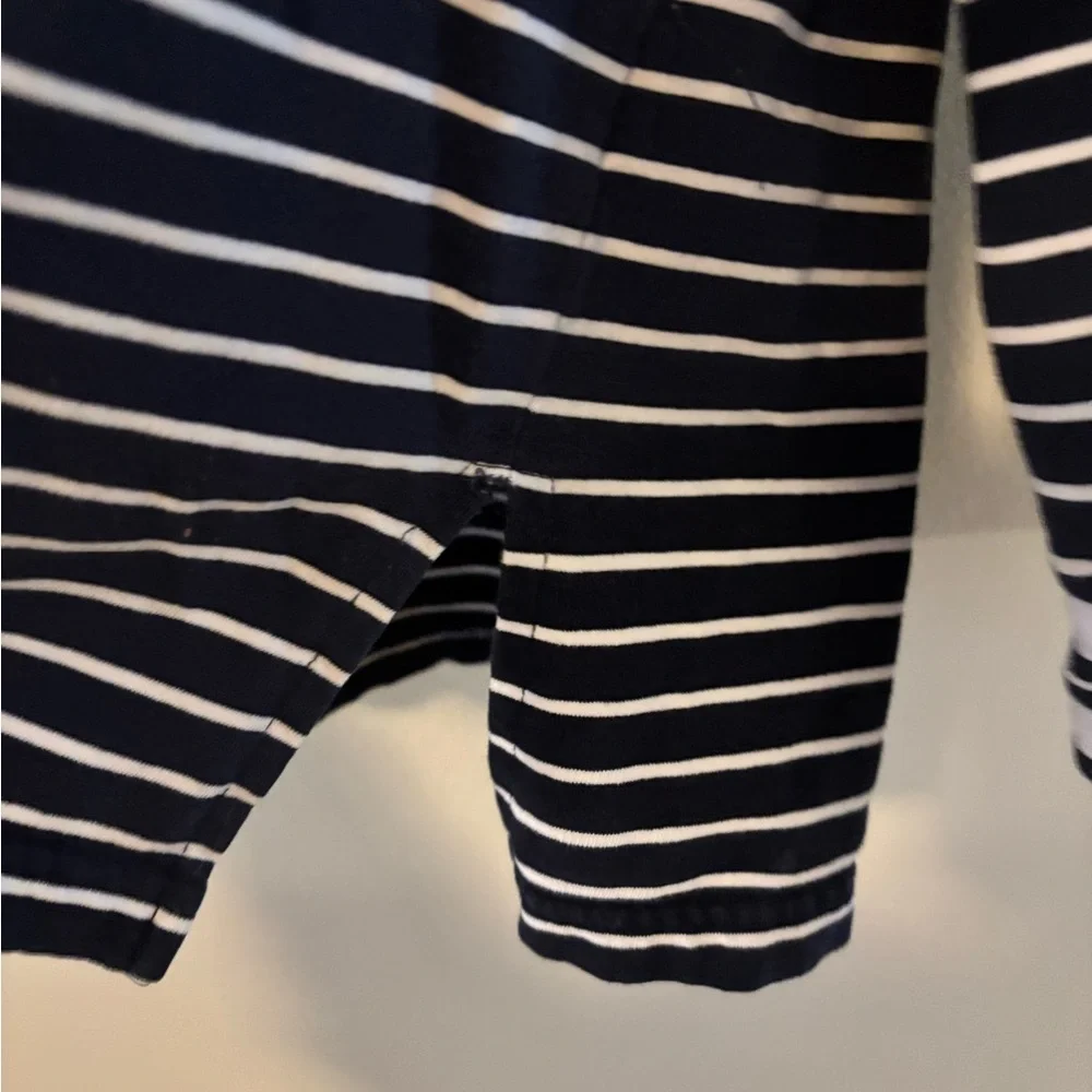 Talbots Navy and White Striped Top - Picture 4 of 7